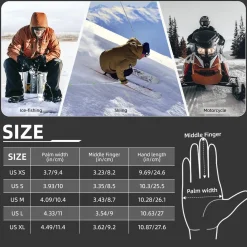 ROCKBROS Winter Thermal Cycling Warm Windproof Anti-Slip Gloves Touchscreen for Men Women