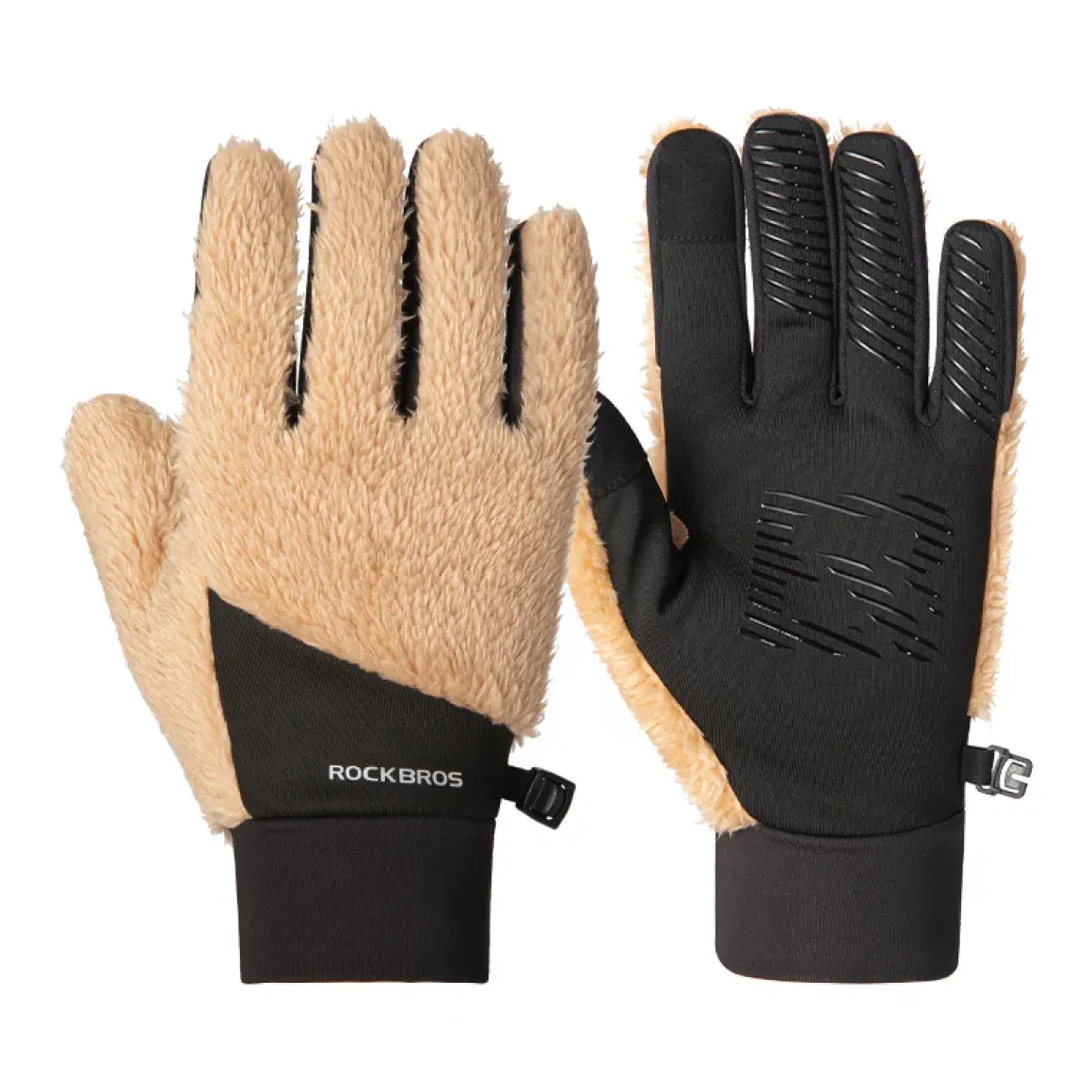 ROCKBROS Winter Touch Screen Plush Warm Gloves for Men Women