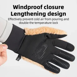 ROCKBROS Winter Touch Screen Plush Warm Gloves for Men Women