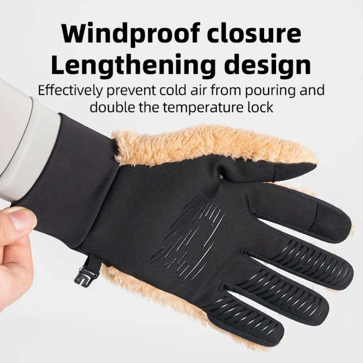ROCKBROS Winter Touch Screen Plush Warm Gloves for Men Women