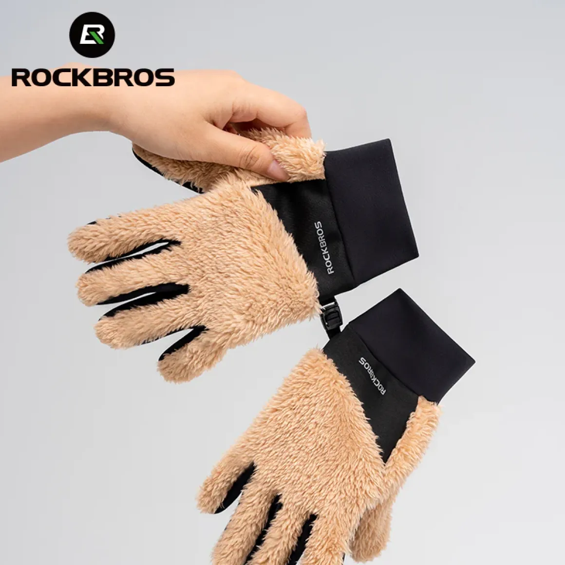 ROCKBROS Winter Touch Screen Plush Warm Gloves for Men Women
