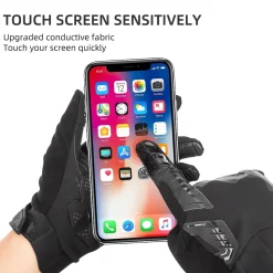 ROCKBROS Winter Windproof Silicone Full-Finger Cycling Gloves