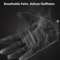 ROCKBROS Winter Windproof Silicone Full-Finger Cycling Gloves