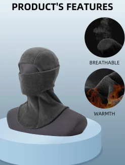 ROCKBROS Winter Windproof Thermal Fleece Balaclava Ski Mask for Men Women