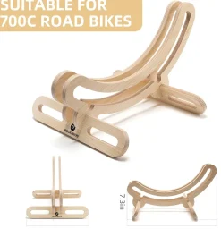ROCKBROS Wooden Bike Stand Stylish Stable Storage