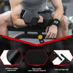 ROCKBROS 22” Wrist Wraps with Thumb Loop Premium Quality for Weightlifting