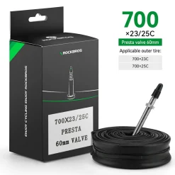 ROCKBROS 700X23/25/28/35C Road Bike Inner Tube 48mm Presta/Schrader Valve High Self Sealing Butyl Rubber