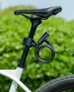 ROCKRBOS Bike Cable Lock with Key, ABS Lock Shell, 2 Keys & 1 Mount Bracket