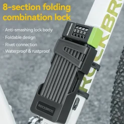 8-Section Folding Combination Bike Lock