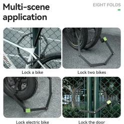 8-Section Folding Combination Bike Lock