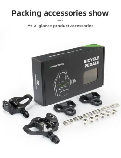 Self-Lock Road Bike Pedals with Shimano SPD-SL/Look KEO Cleat System (Pair)