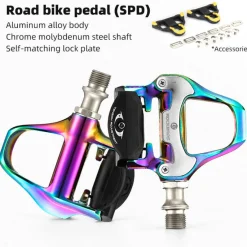 Self-Lock Road Bike Pedals with Shimano SPD-SL/Look KEO Cleat System (Pair)
