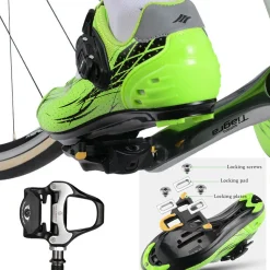 Self-Lock Road Bike Pedals with Shimano SPD-SL/Look KEO Cleat System (Pair)