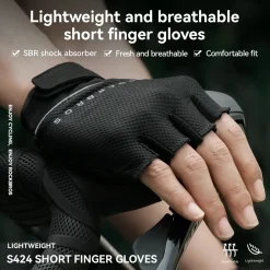 S424 Half Finger Bike Gloves Breathable