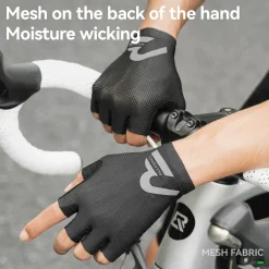 S407 Half-Finger Cycling Gloves with SBR Palm Breathable Mesh