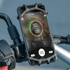 Silicone Phone Holder for Bikes, Strollers– Fits 4.0