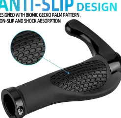 Single Lock-on Bike Grips Ergonomic Non-Slip Rubber