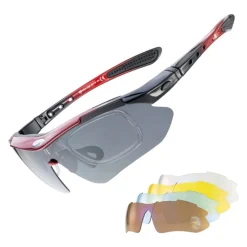 Slim Polarized Sports Sunglasses with 4 Lenses