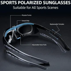 Slim Polarized Sports Sunglasses with 4 Lenses