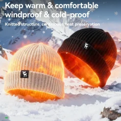 Slouchy Knit Beanie for Men Women Warm Knitted Winter Hat