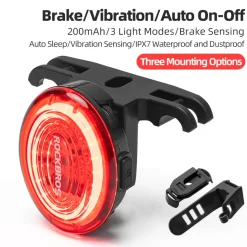 Smart Bike Tail Light Brake Sensing IPX7