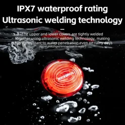 Smart Bike Tail Light Brake Sensing IPX7