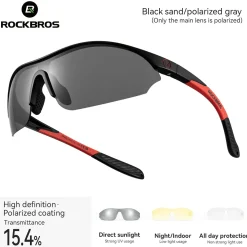 SP402 Polarized Glasses 3 Replaceable Lenses UV400