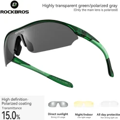 SP402 Polarized Glasses 3 Replaceable Lenses UV400