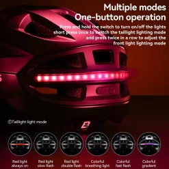 Steering Remote Smart Riding Helmet with Bike Headlight and Tail Light GlowGuard