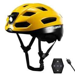 Steering Remote Smart Riding Helmet with Bike Headlight and Tail Light GlowGuard