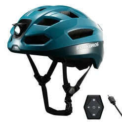Steering Remote Smart Riding Helmet with Bike Headlight and Tail Light GlowGuard