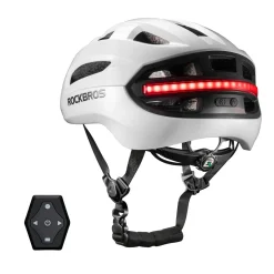 Steering Remote Smart Riding Helmet with Bike Headlight and Tail Light GlowGuard