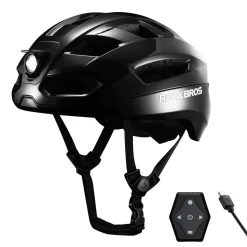 Steering Remote Smart Riding Helmet with Bike Headlight and Tail Light GlowGuard