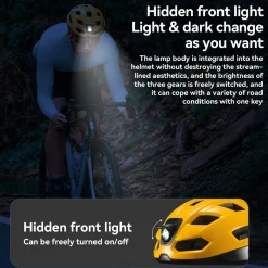 Steering Remote Smart Riding Helmet with Bike Headlight and Tail Light GlowGuard