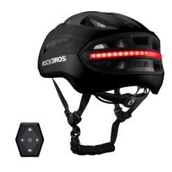 Steering Remote Smart Riding Helmet with Bike Headlight and Tail Light GlowGuard