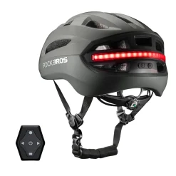 Steering Remote Smart Riding Helmet with Bike Headlight and Tail Light GlowGuard