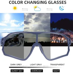 Thickened PC Lens Photochromic Sunglasses (UV400)