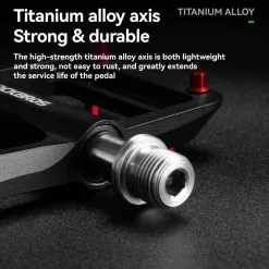 Titanium Axle & Magnesium Alloy 3-Bearing Bike Pedals