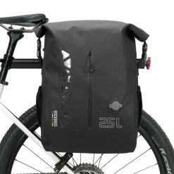 TL-153 25L Seamless 100% Waterproof Bike Panniers Rear Rack Bicycle Bag ROAD TO SKY