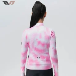 TVI Cycling Jersey Fleece Long Sleeve for 41–68 °F-Fantasy Pink