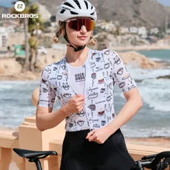 TVI ROCKBROS Elements Print Female Cycling Top Short-Sleeved Jersey