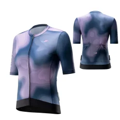 TVI Women’s Cycling Jersey Breathable Short Sleeve Navy Blue