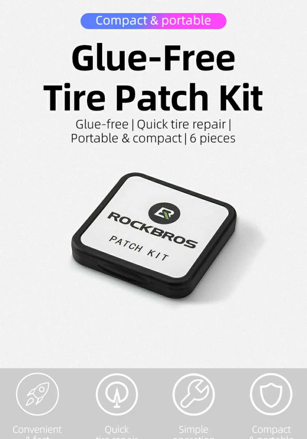 Ultra-Mini Tire Patch Kit – Super Lightweight Ultra-Slim Pocket-Friendly