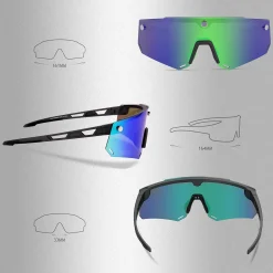 Unisex Polarized Cycling Glasses with 2 Replaceable Lenses