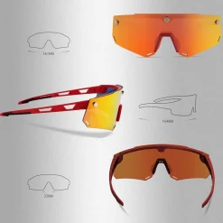 Unisex Polarized Cycling Glasses with 2 Replaceable Lenses