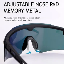 Unisex Polarized Cycling Glasses with 2 Replaceable Lenses