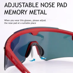 Unisex Polarized Cycling Glasses with 2 Replaceable Lenses