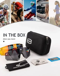 Unisex Polarized Cycling Glasses with 2 Replaceable Lenses