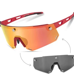 Unisex Polarized Cycling Glasses with 2 Replaceable Lenses