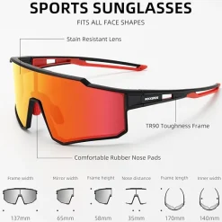 Unisex Polarized Cycling Sunglasses with TR90 Frame